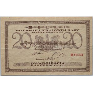 II RP, 20 marek polskich 17.05.1919, seria K