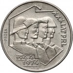 PRL, 20 złotych 1974, XXX Lat PRL, Hutnik, PRÓBA, miedzionikiel