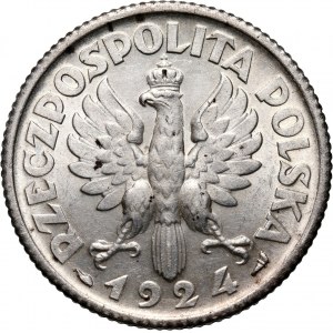 II RP, 1 zloty 1924, Paris, Harvester