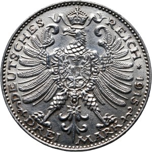 Germany, Saxe-Weimar-Eisenach, Wilhelm Ernst, 3 Mark 1915 A, Berlin