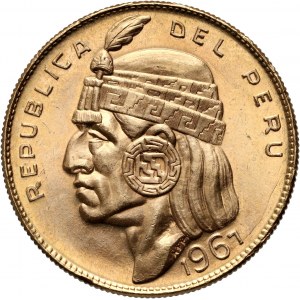 Peru, 50 Soles 1967, Indian head