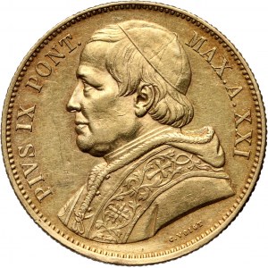 Vatican, Pius IX, 100 Lire 1866 XXI R, Rome