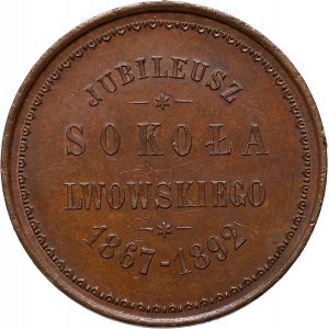 XIX wiek, medal z 1892 roku, Jubileusz Sokoła Lwowskiego