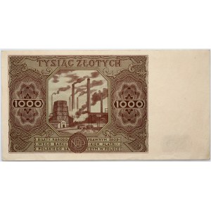 PRL, 1000 złotych 15.07.1947, seria K0210705