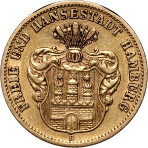 Germany, Hamburg, 10 Mark 1874 B, Hannover