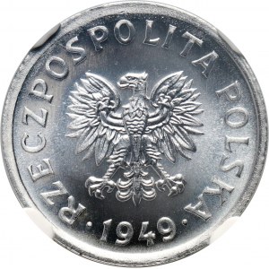 PRL, 10 groszy 1949, aluminium