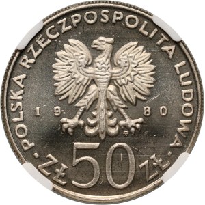 PRL, 50 złotych 1980, Bolesław I Chrobry, Prooflike