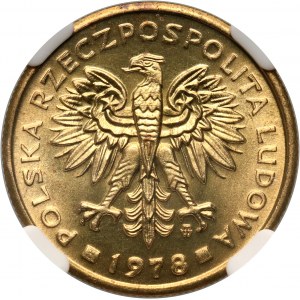 People's Republic of Poland, 2 gold 1978, with Mint mark