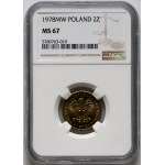 People's Republic of Poland, 2 gold 1978, with Mint mark