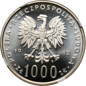 People's Republic of Poland, 1000 gold 1982, John Paul II, Prooflike