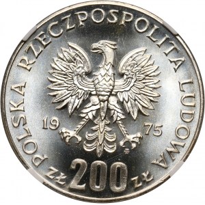PRL, 200 złotych 1975, Żołnierze - Stempel lustrzany (PROOF)