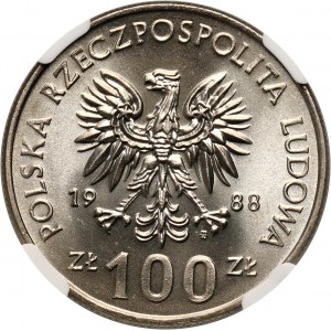 PRL, 100 złotych 1988, 70. Rocznica Powstania Wielkopolskiego