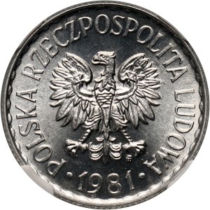 PRL, 1 złoty 1981