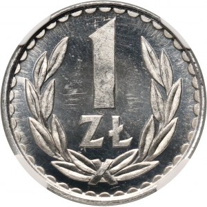 PRL, 1 złoty 1982, gruba data, Prooflike