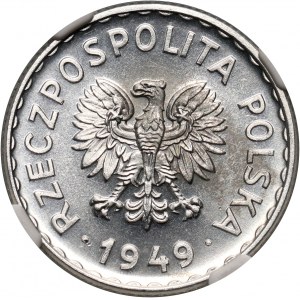 People's Republic of Poland, 1 zloty 1949, aluminum