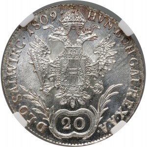 Austria, Franz I, 20 Kreuzer 1809 C, Prague