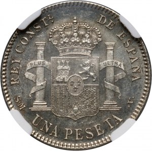 Hiszpania, Alfons XIII, peseta 1902 (02) SM-V, Madryt