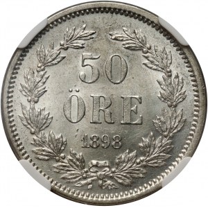 Sweden, Oscar II, 50 Ore 1898 EB