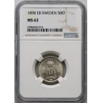 Sweden, Oscar II, 50 Ore 1898 EB