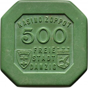 Free City of Gdansk, token of 500 guilders, KASINO ZOPPOT - Casino Sopot