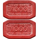 Free City of Gdansk, 1000 guilders token, KASINO ZOPPOT - Casino Sopot