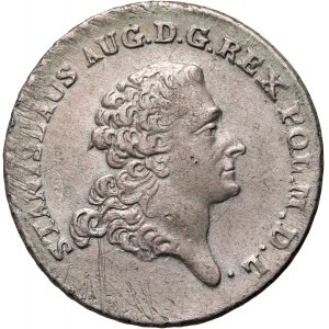 Stanislaw August Poniatowski, two-zloty coin 1768 FS, Warsaw.