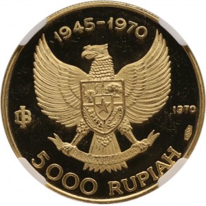 Indonesia, 5000 Rupiah 1970, Manjusri statue