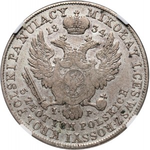 Kongress Königreich, Nikolaus I., 5 Gold 1834 IP, Warschau