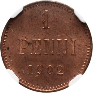Finlandia, Mikołaj II, 1 penni 1902, Helsinki