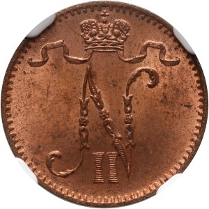 Finlandia, Mikołaj II, 1 penni 1906, Helsinki