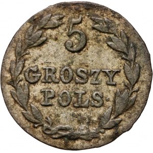 Congress Kingdom, Nicholas I, 5 pennies 1829 FH, Warsaw
