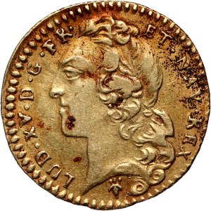 France, Louis XV, 1/2 Louis d'or 1753 S, Reims