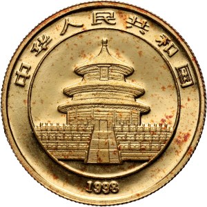Chiny, 50 juanów 1998, Panda, 1/2 uncji