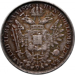 Austria, Królestwo Lombardzko-Weneckie, Franciszek I, 1/2 scudo 1826 V, Wenecja