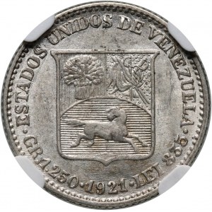 Wenezuela, 25 centimos (1/4 bolivar) 1921