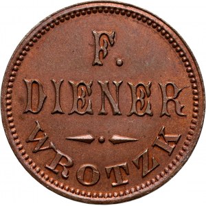 Wrocki (Wrotzk) 25 fenigów, Emitent: właściciel majątku - Fedor Diener