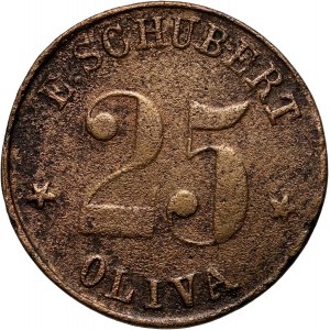 Gdansk, Oliva (Danzig, Oliva), 25 fenigs, Issuer: E. Schubert