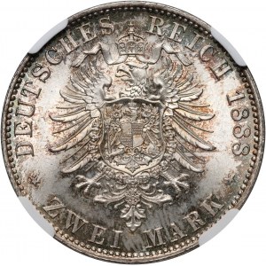 Germany, Prussia, Friedrich III, 2 Mark 1888 A, Berlin