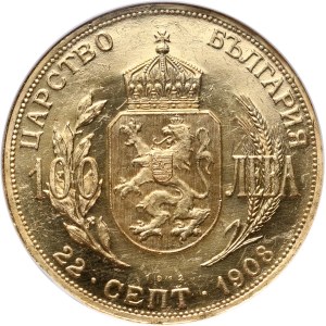 Bulgaria, Ferdinand I, 100 Leva 1912