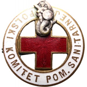 WWI, Commemorative badge of the Polish Sanitary Relief Committee Warsaw