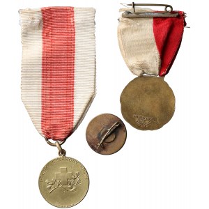 II RP, zestaw 2 medali i broszka, gen. Józef Haller