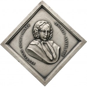 III RP, medal w formie klipy z 1995 roku, 75. rocznica pierwszego nadania Medalu Florence Nightingale