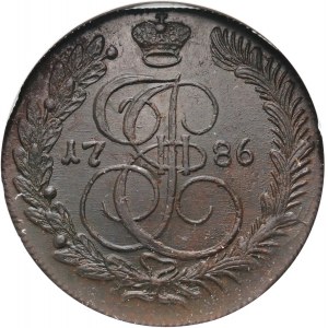 Russia, Catherine II, 5 Kopecks 1786 KM