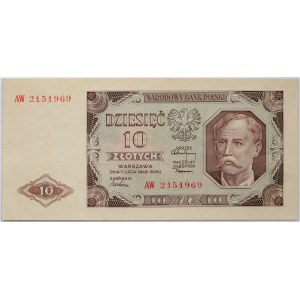 PRL, 10 zloty 1.07.1948, AW series