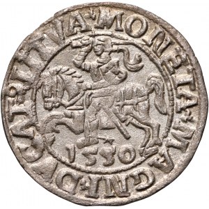 Sigismund II Augustus, half-penny 1550, Vilnius, LI/LITVA variety