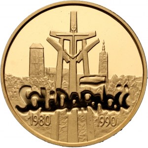 III RP, 200000 złotych 1990, Warszawa, Solidarność (32 mm)