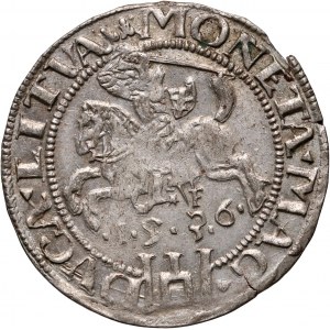 Sigismund I the Old, Lithuanian penny 1536 F, Vilnius, letter F under the Pogon