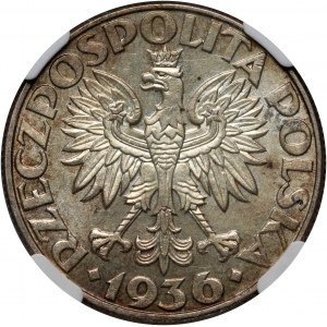 II RP, 5 złotych 1936, Warszawa, Żaglowiec