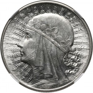 II RP, 10 złotych 1932, Londyn, Głowa Kobiety