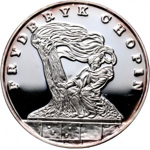 III RP, 200000 złotych 1990, Duży tryptyk, Fryderyk Chopin